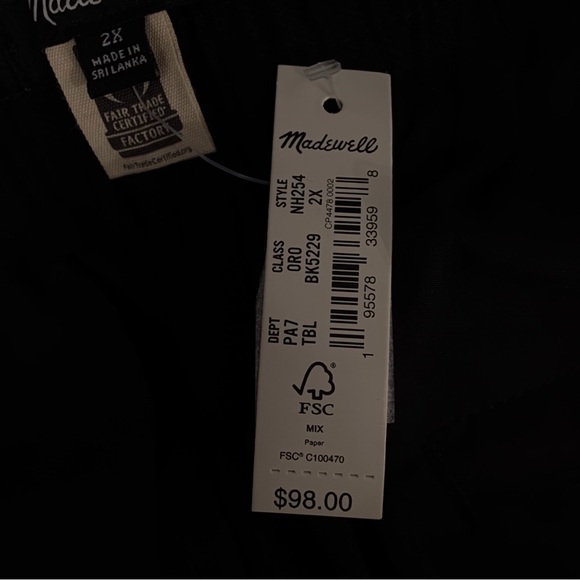 NEW Madewell Black The Carley Wide-Leg Pants Size 2X 23300 - Picture 15 of 16